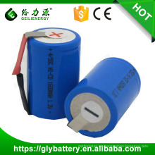 GLE 4 / 5sc 1600 mah 1.2 v nicd sc batería recargable 1.2 v ni cd batería